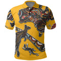 Didgeridoo Kangaroo Australia Polo Shirt Aboriginal Dot Art Indigenous Wildlife