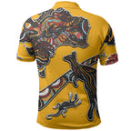 Didgeridoo Kangaroo Australia Polo Shirt Aboriginal Dot Art Indigenous Wildlife