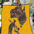 Didgeridoo Kangaroo Australia Quilt Aboriginal Dot Art Indigenous Wildlife