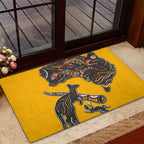 Didgeridoo Kangaroo Australia Rubber Doormat Aboriginal Dot Art Indigenous Wildlife