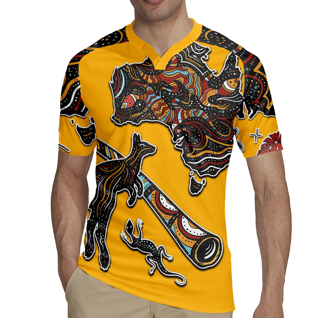 Didgeridoo Kangaroo Australia Rugby Jersey Aboriginal Dot Art Indigenous Wildlife