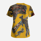 Didgeridoo Kangaroo Australia Scrub Top Aboriginal Dot Art Indigenous Wildlife