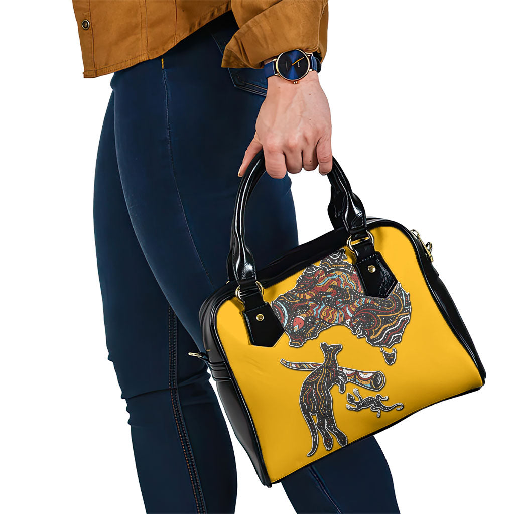 Didgeridoo Kangaroo Australia Shoulder Handbag Aboriginal Dot Art Indigenous Wildlife