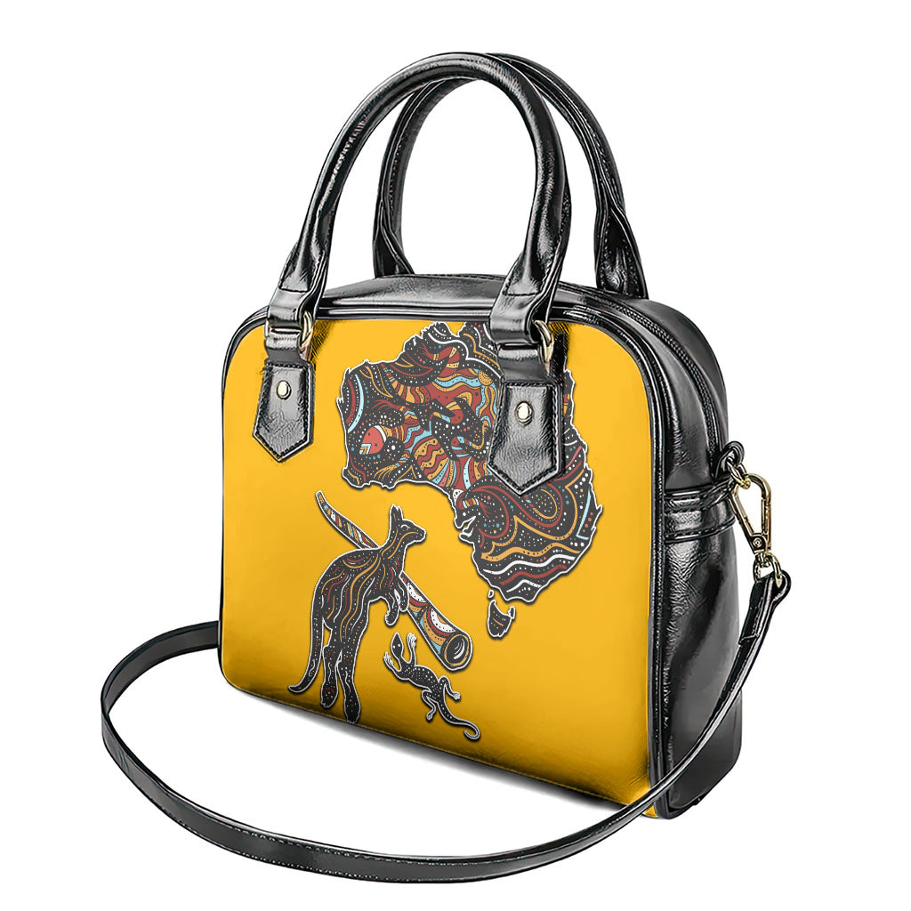 Didgeridoo Kangaroo Australia Shoulder Handbag Aboriginal Dot Art Indigenous Wildlife