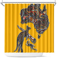 Didgeridoo Kangaroo Australia Shower Curtain Aboriginal Dot Art Indigenous Wildlife