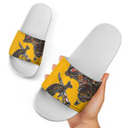 Didgeridoo Kangaroo Australia Slide Sandals Aboriginal Dot Art Indigenous Wildlife