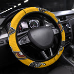 Didgeridoo Kangaroo Australia Steering Wheel Cover Aboriginal Dot Art Indigenous Wildlife