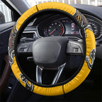 Didgeridoo Kangaroo Australia Steering Wheel Cover Aboriginal Dot Art Indigenous Wildlife
