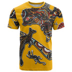 Didgeridoo Kangaroo Australia T Shirt Aboriginal Dot Art Indigenous Wildlife