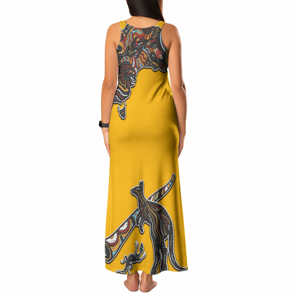 Didgeridoo Kangaroo Australia Tank Maxi Dress Aboriginal Dot Art Indigenous Wildlife