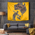 Didgeridoo Kangaroo Australia Tapestry Aboriginal Dot Art Indigenous Wildlife