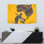 Didgeridoo Kangaroo Australia Tapestry Aboriginal Dot Art Indigenous Wildlife