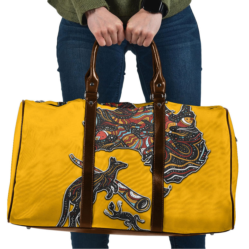 Didgeridoo Kangaroo Australia Travel Bag Aboriginal Dot Art Indigenous Wildlife