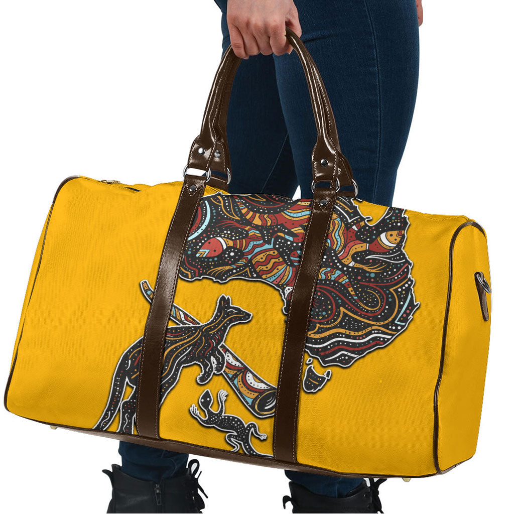 Didgeridoo Kangaroo Australia Travel Bag Aboriginal Dot Art Indigenous Wildlife
