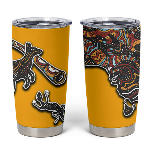 Didgeridoo Kangaroo Australia Tumbler Cup Aboriginal Dot Art Indigenous Wildlife
