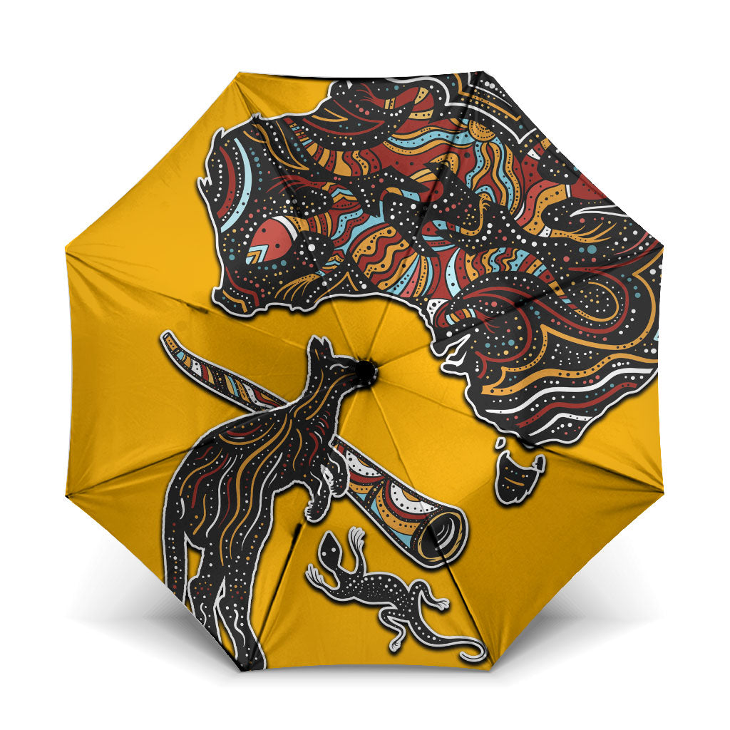 Didgeridoo Kangaroo Australia Umbrella Aboriginal Dot Art Indigenous Wildlife