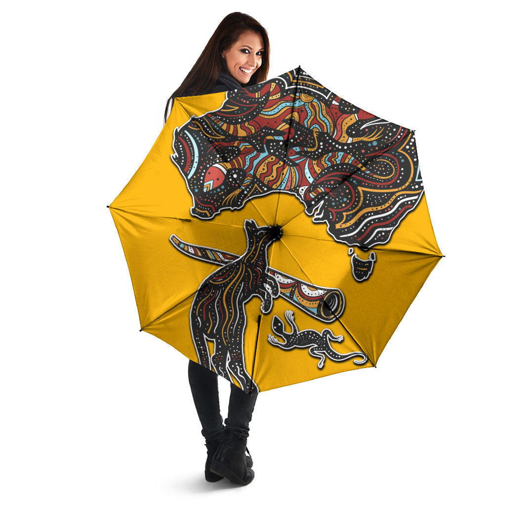 Didgeridoo Kangaroo Australia Umbrella Aboriginal Dot Art Indigenous Wildlife