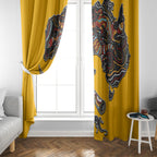 Didgeridoo Kangaroo Australia Window Curtain Aboriginal Dot Art Indigenous Wildlife