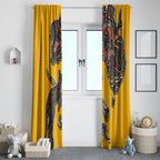 Didgeridoo Kangaroo Australia Window Curtain Aboriginal Dot Art Indigenous Wildlife