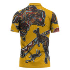 Didgeridoo Kangaroo Australia Zipper Polo Shirt Aboriginal Dot Art Indigenous Wildlife
