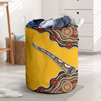 Didgeridoo Laundry Basket Aboriginal Dot Painting Indigenous Traditional Instrument