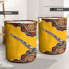 Didgeridoo Laundry Basket Aboriginal Dot Painting Indigenous Traditional Instrument