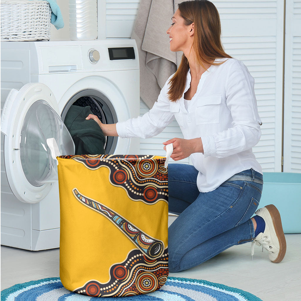 Didgeridoo Laundry Basket Aboriginal Dot Painting Indigenous Traditional Instrument