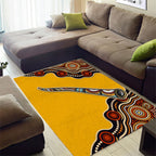 Didgeridoo Area Rug Aboriginal Dot Painting Indigenous Traditional Instrument