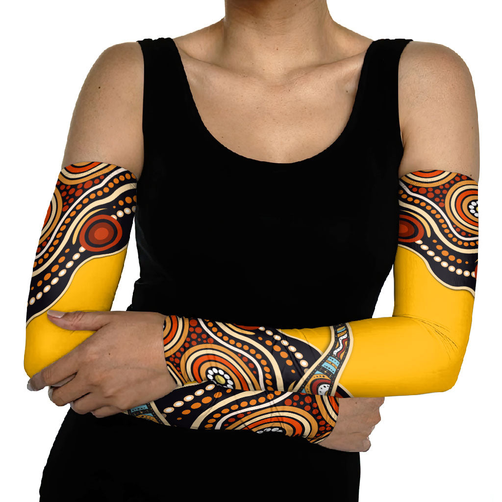 Didgeridoo Arm Sleeves Aboriginal Dot Painting Indigenous Traditional Instrument