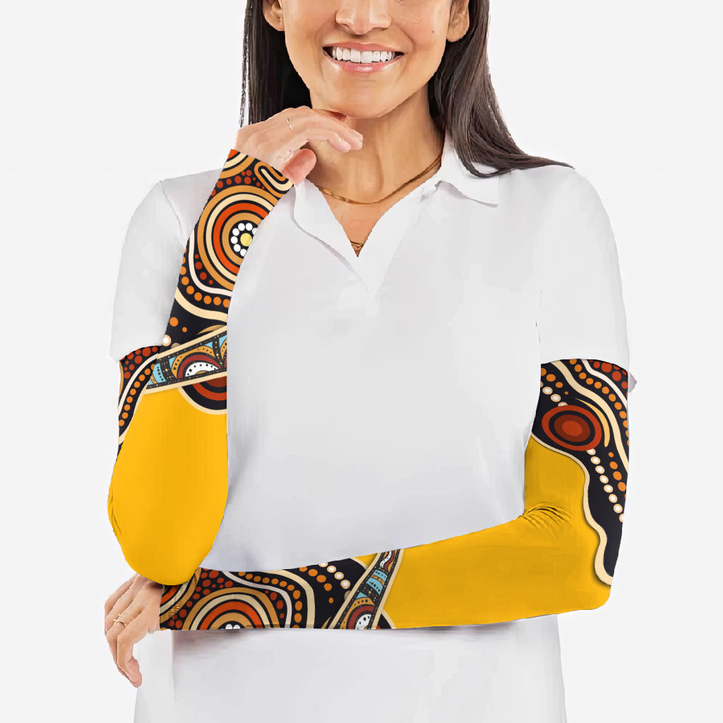 Didgeridoo Arm Sleeves Aboriginal Dot Painting Indigenous Traditional Instrument