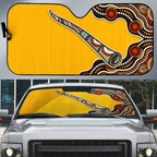 Didgeridoo Auto Sun Shade Aboriginal Dot Painting Indigenous Traditional Instrument