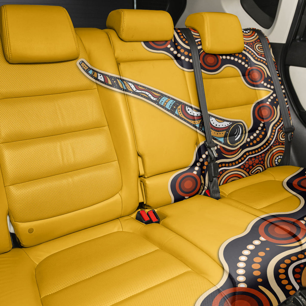 Didgeridoo Back Car Seat Cover Aboriginal Dot Painting Indigenous Traditional Instrument