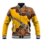 Didgeridoo Baseball Jacket Aboriginal Dot Painting Indigenous Traditional Instrument
