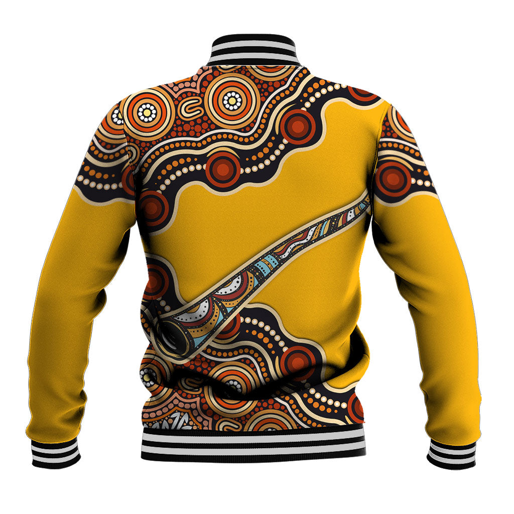 Didgeridoo Baseball Jacket Aboriginal Dot Painting Indigenous Traditional Instrument