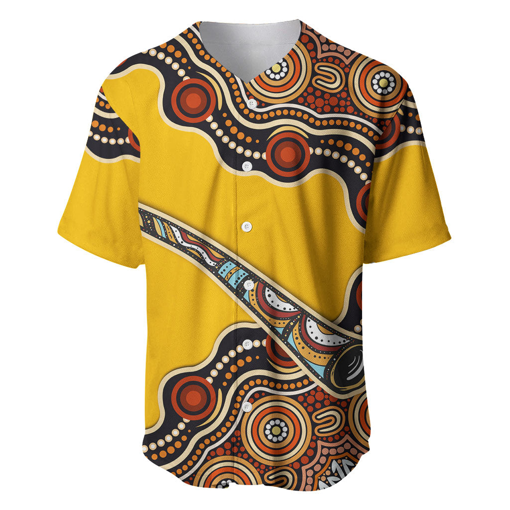 Didgeridoo Baseball Jersey Aboriginal Dot Painting Indigenous Traditional Instrument