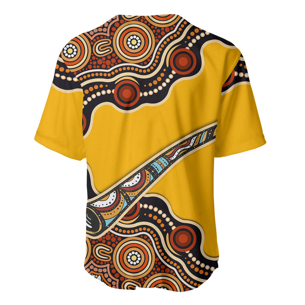 Didgeridoo Baseball Jersey Aboriginal Dot Painting Indigenous Traditional Instrument