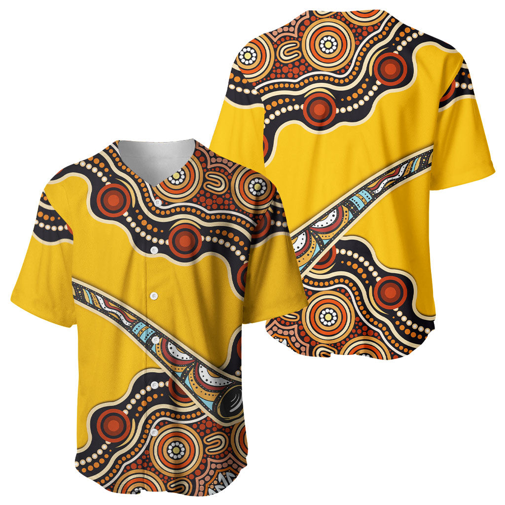 Didgeridoo Baseball Jersey Aboriginal Dot Painting Indigenous Traditional Instrument