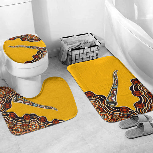 Didgeridoo Bathroom Set Aboriginal Dot Painting Indigenous Traditional Instrument
