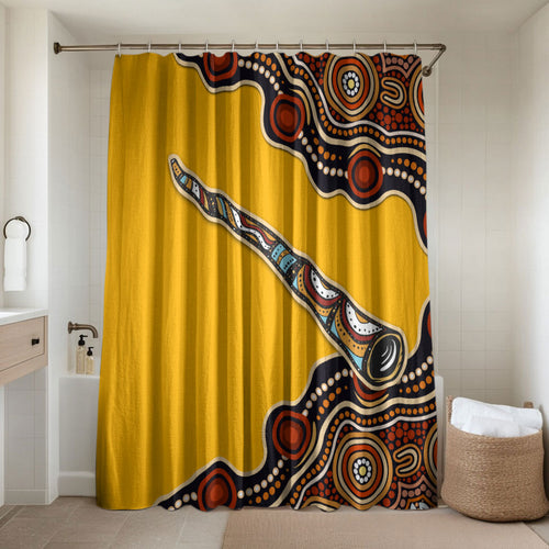 Didgeridoo Bathroom Set Aboriginal Dot Painting Indigenous Traditional Instrument