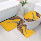Didgeridoo Bathroom Set Aboriginal Dot Painting Indigenous Traditional Instrument