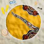 Didgeridoo Beach Blanket Aboriginal Dot Painting Indigenous Traditional Instrument