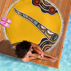 Didgeridoo Beach Blanket Aboriginal Dot Painting Indigenous Traditional Instrument