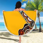 Didgeridoo Beach Blanket Aboriginal Dot Painting Indigenous Traditional Instrument