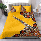Didgeridoo Bedding Set Aboriginal Dot Painting Indigenous Traditional Instrument