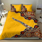 Didgeridoo Bedding Set Aboriginal Dot Painting Indigenous Traditional Instrument