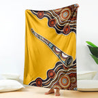 Didgeridoo Blanket Aboriginal Dot Painting Indigenous Traditional Instrument