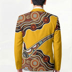 Didgeridoo Blazer Aboriginal Dot Painting Indigenous Traditional Instrument