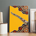 Didgeridoo Canvas Wall Art Aboriginal Dot Painting Indigenous Traditional Instrument