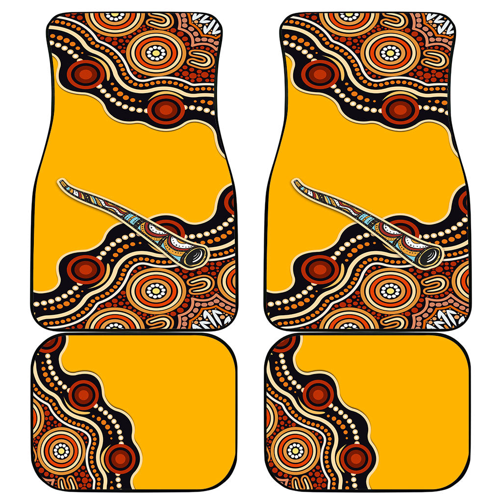 Didgeridoo Car Mats Aboriginal Dot Painting Indigenous Traditional Instrument