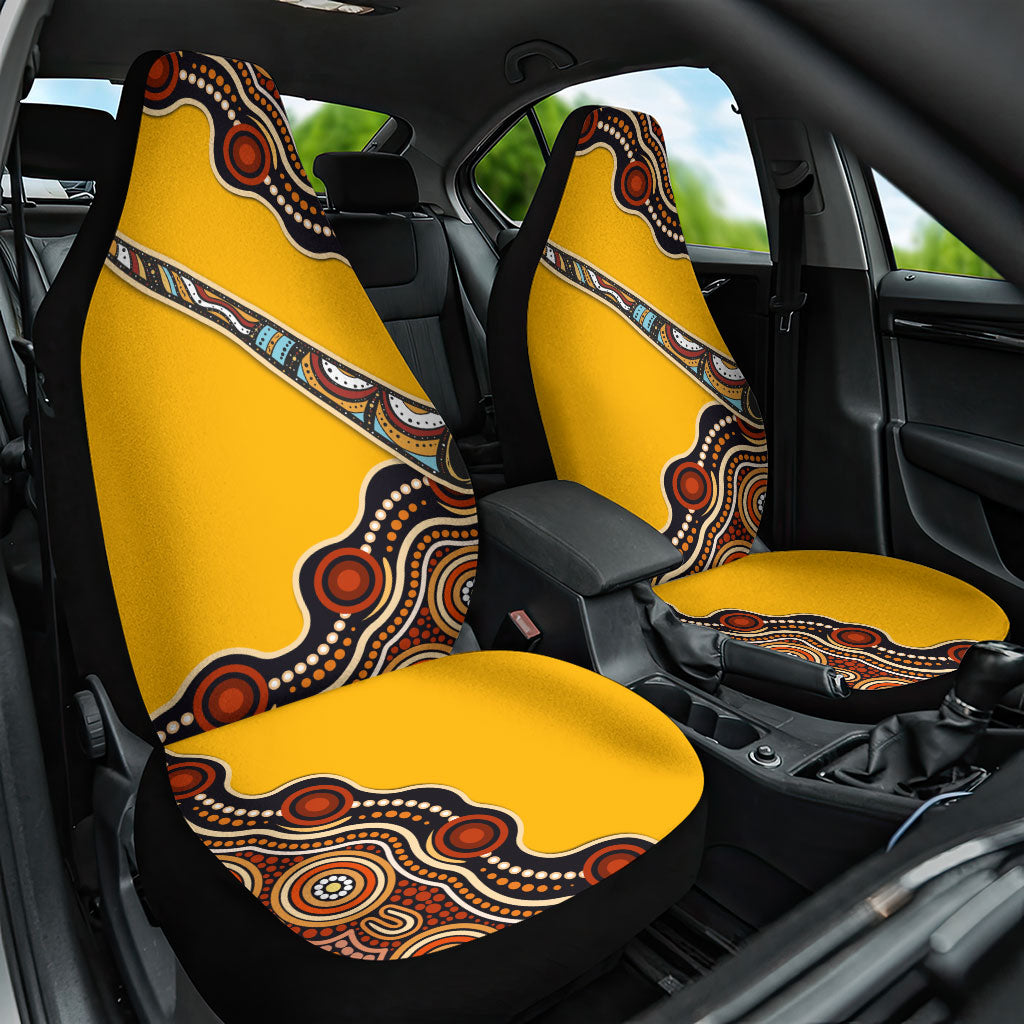 Didgeridoo Car Seat Cover Aboriginal Dot Painting Indigenous Traditional Instrument